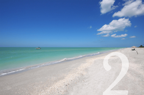 Beautiful white beaches that are often free of crowds. 